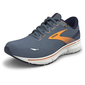 1103931D417 BROOKS MEN GHOST 15 SHOE FLINTSTONE/PEACOAT/ORANGE POP SIZE 10 - Like New