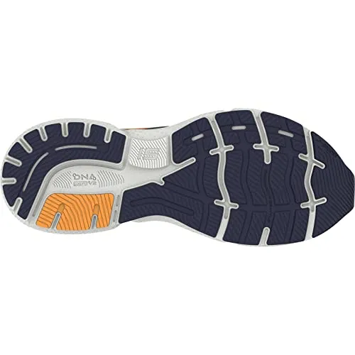 1103931D417 BROOKS MEN GHOST 15 SHOE FLINTSTONE/PEACOAT/ORANGE POP SIZE 9 - Like New