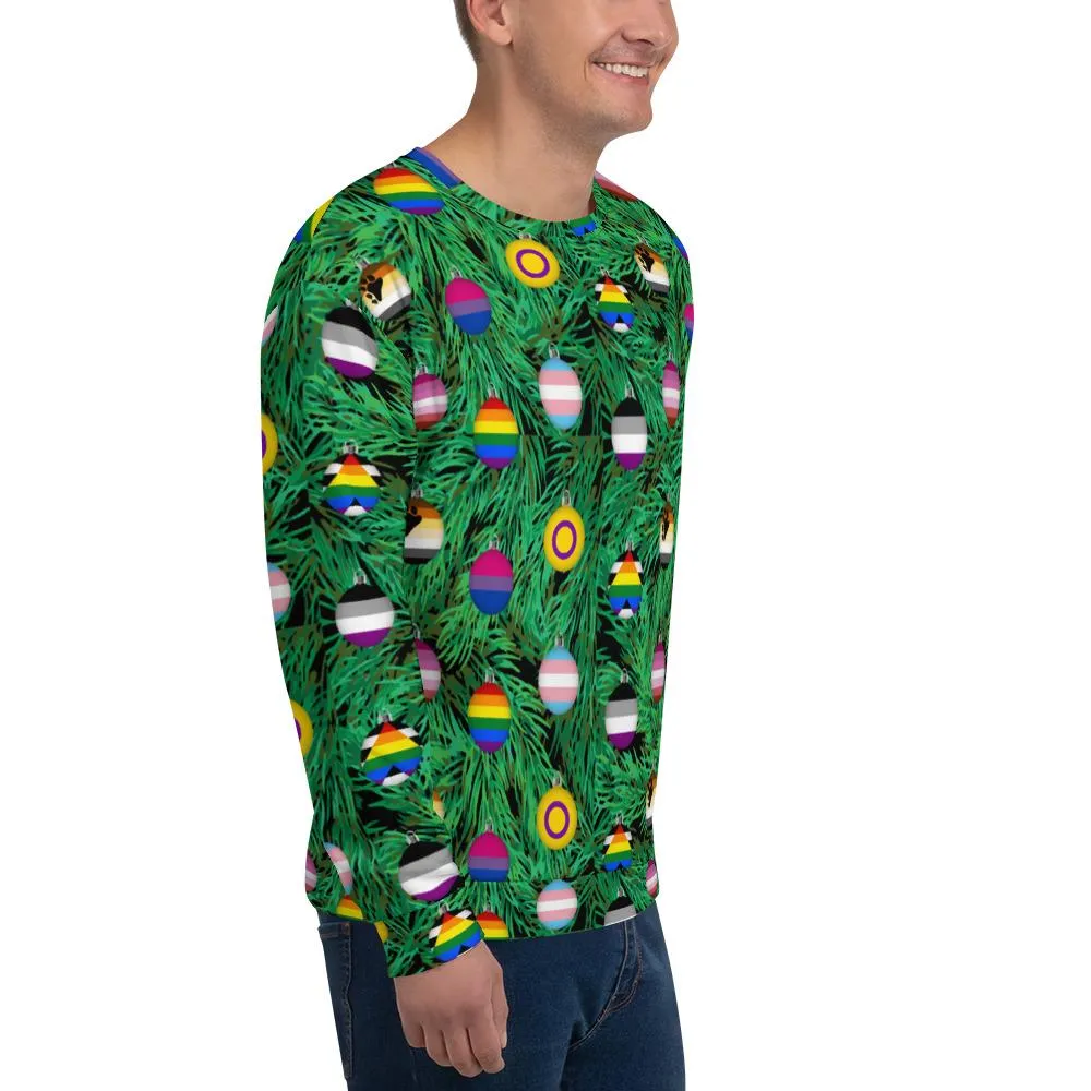 65 MCMLXV Unisex LGBTQI Pride Christmas Ornaments Print Sweatshirt Jumper