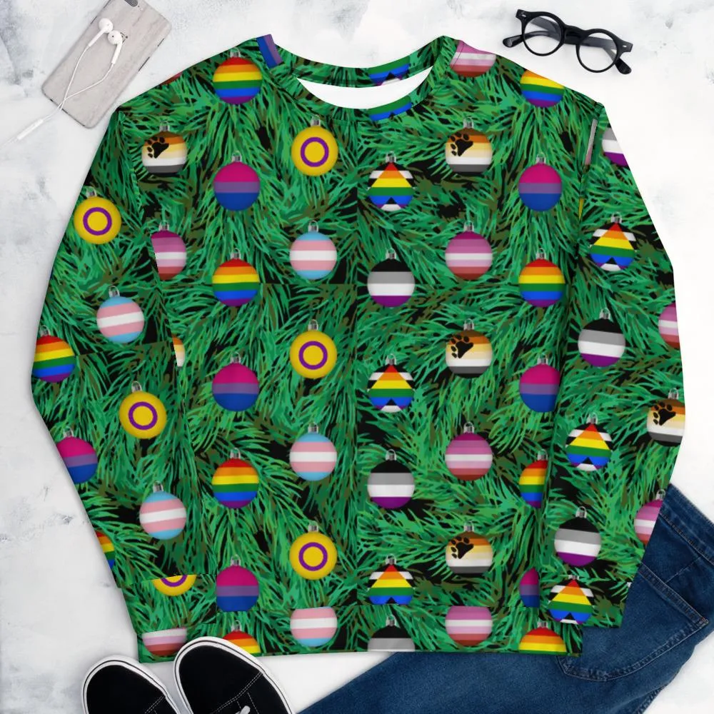 65 MCMLXV Unisex LGBTQI Pride Christmas Ornaments Print Sweatshirt Jumper
