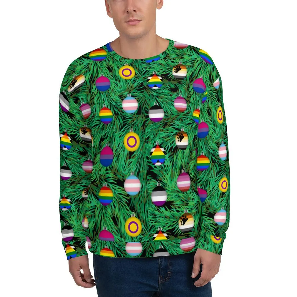 65 MCMLXV Unisex LGBTQI Pride Christmas Ornaments Print Sweatshirt Jumper