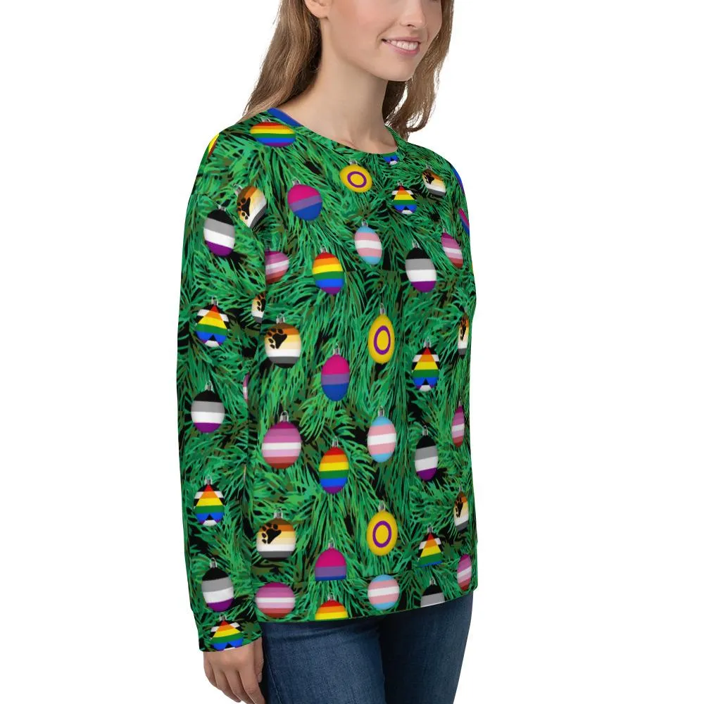 65 MCMLXV Unisex LGBTQI Pride Christmas Ornaments Print Sweatshirt Jumper