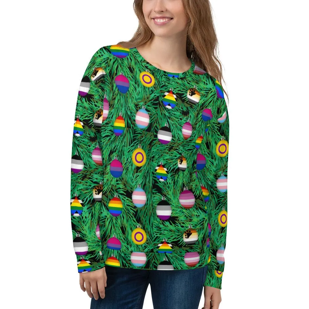 65 MCMLXV Unisex LGBTQI Pride Christmas Ornaments Print Sweatshirt Jumper
