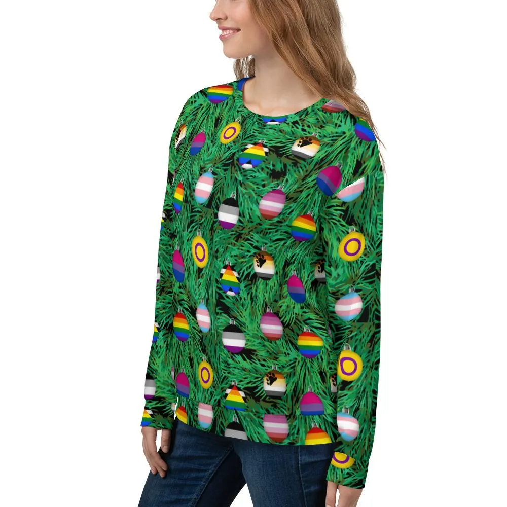 65 MCMLXV Unisex LGBTQI Pride Christmas Ornaments Print Sweatshirt Jumper