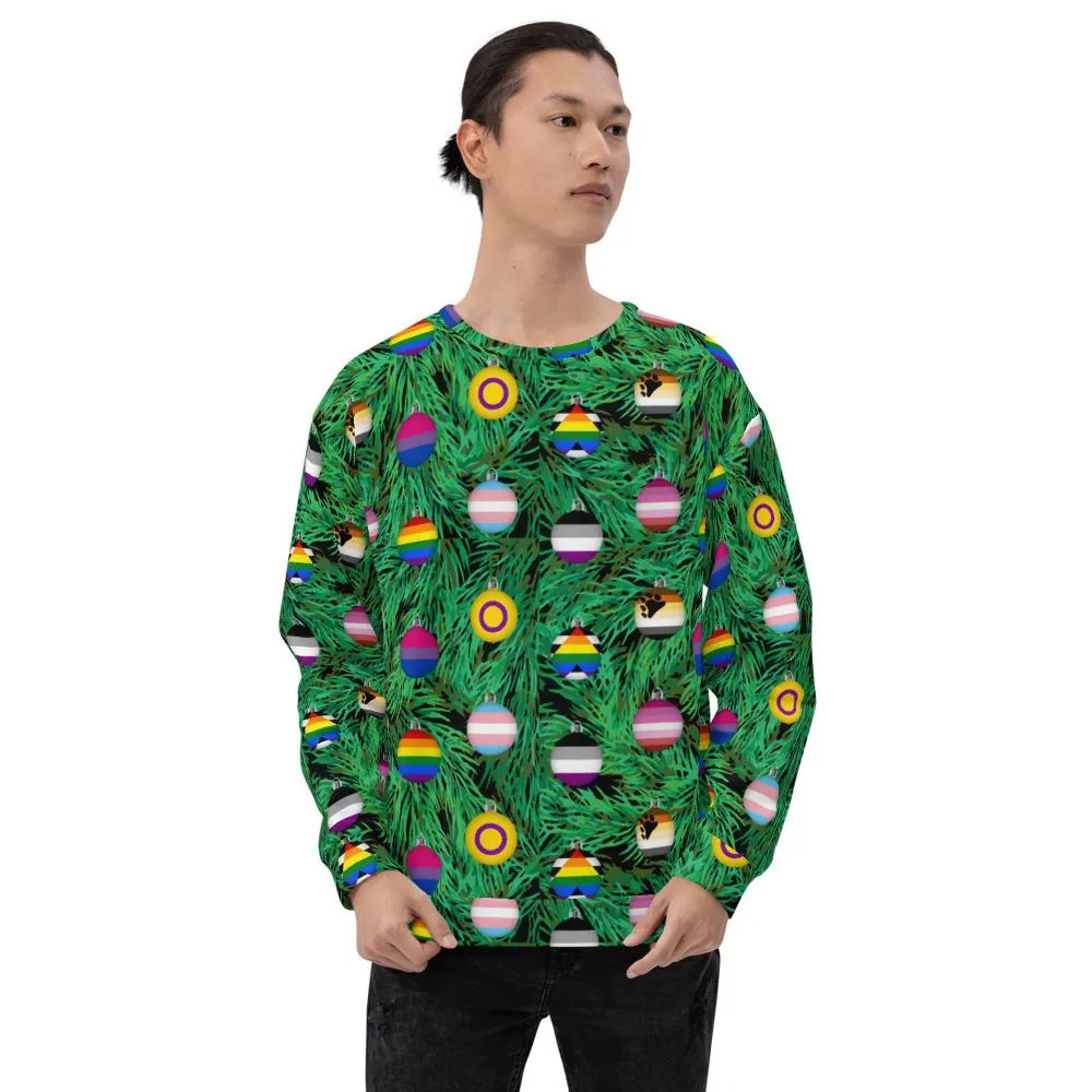 65 MCMLXV Unisex LGBTQI Pride Christmas Ornaments Print Sweatshirt Jumper