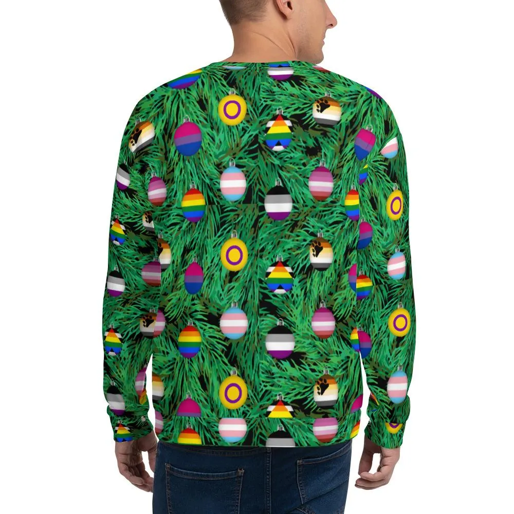 65 MCMLXV Unisex LGBTQI Pride Christmas Ornaments Print Sweatshirt Jumper