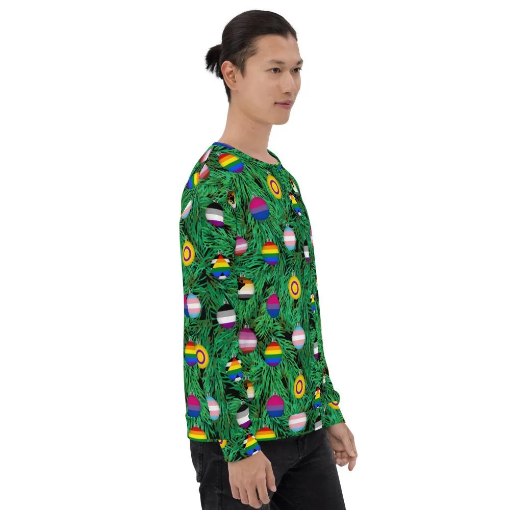 65 MCMLXV Unisex LGBTQI Pride Christmas Ornaments Print Sweatshirt Jumper