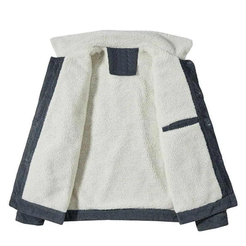 Angelo Ricci™ Classic Corduroy Fleece Warm Jacket