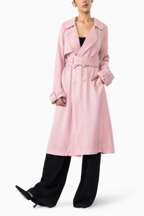 Barely Pink Pashmina Trench Coat
