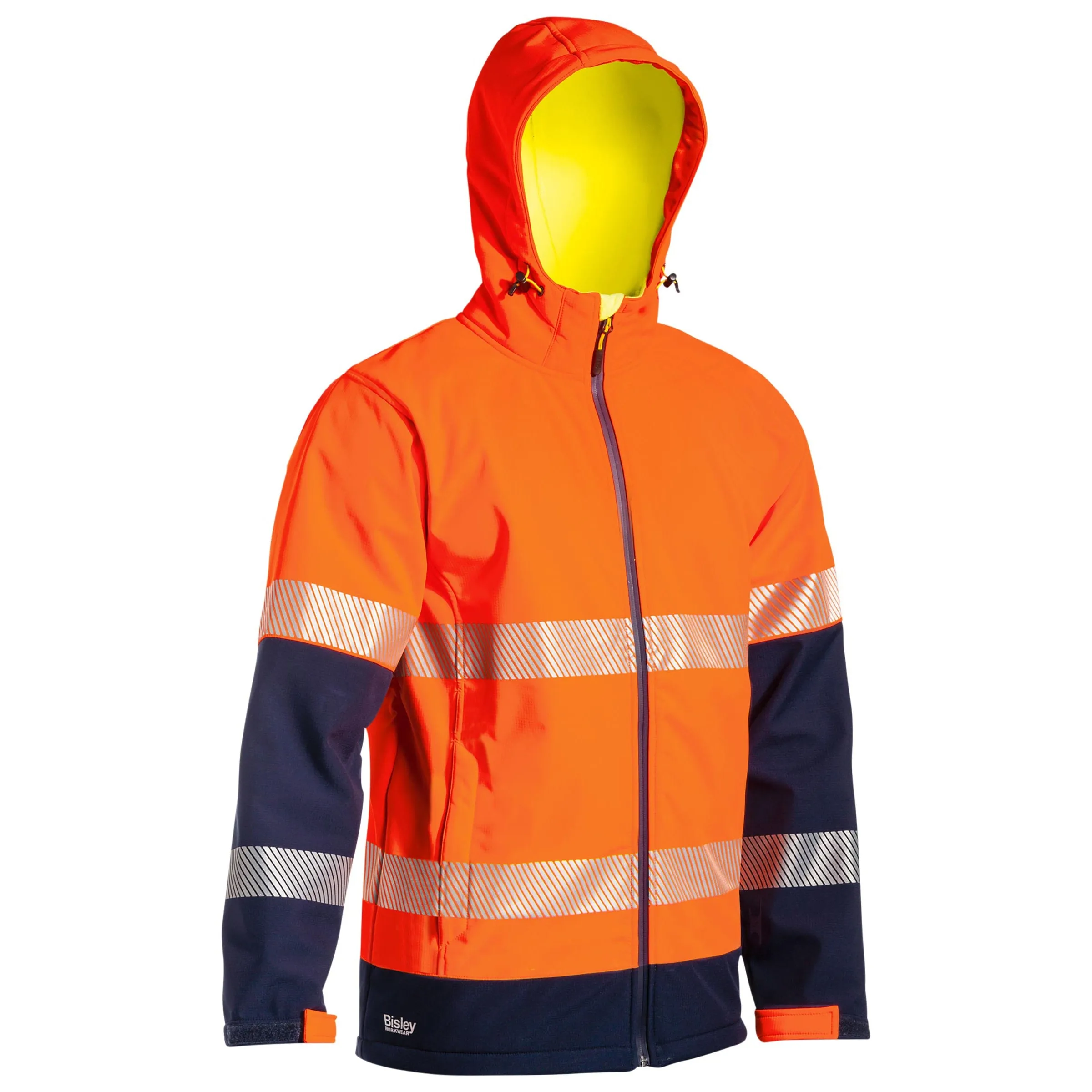 Bisley 3M Taped Hi Vis Ripstop Bonded Fleece Jacket - Yellow Or Orange