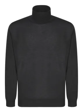 Black Cashmere Turtleneck Sweater