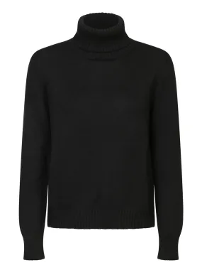 Black Wool Turtleneck Sweater