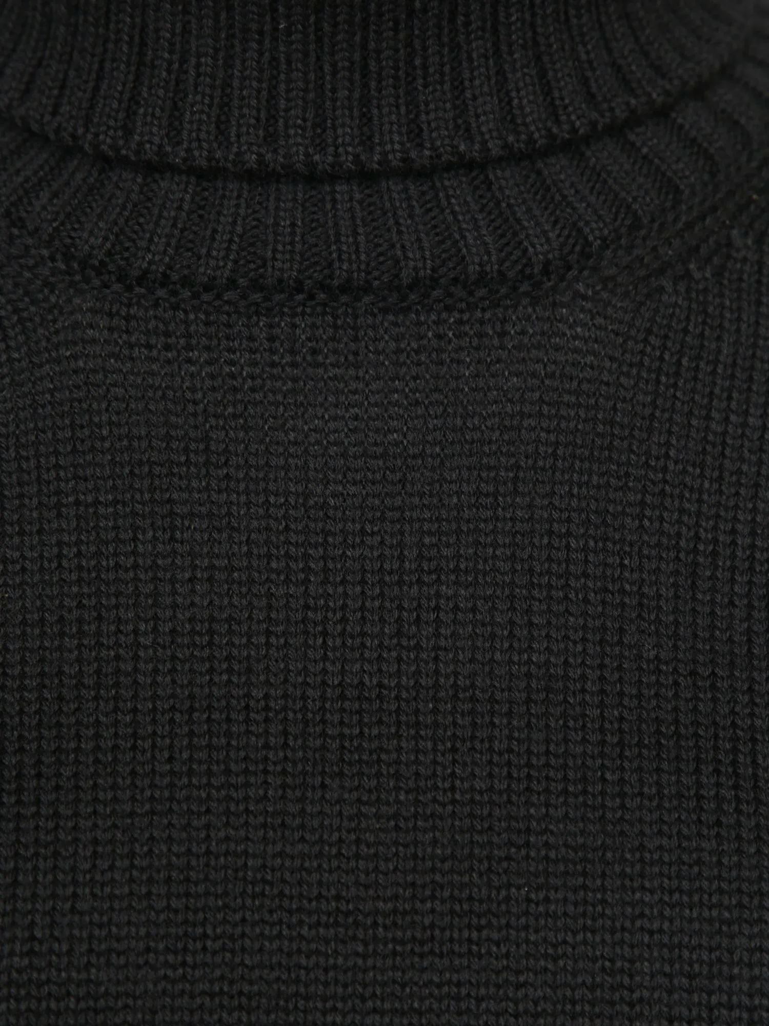 Black Wool Turtleneck Sweater