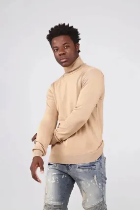 Bp Men Slim Fit Turtleneck Beige