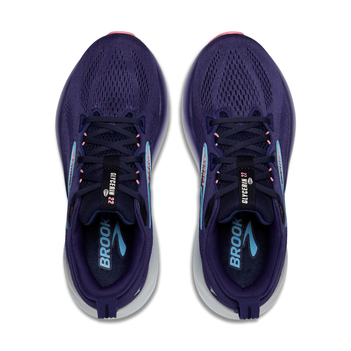 Brooks Womens Glycerin 22 B-Blue Ribbon/Peacoat/Dianthus