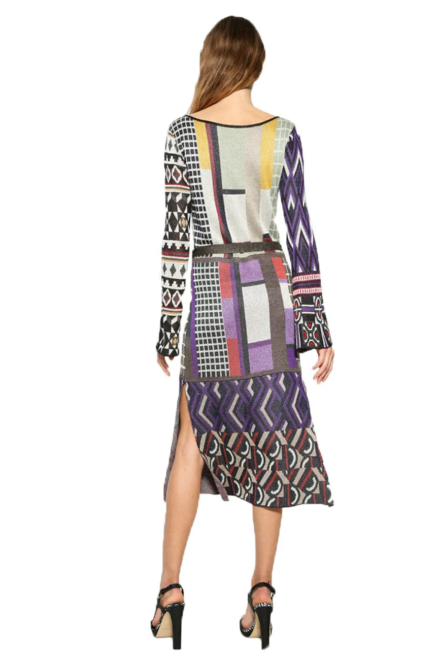 Celeste Multi-Coloured Knit Midi Dress Desigual Style 17WWVF26