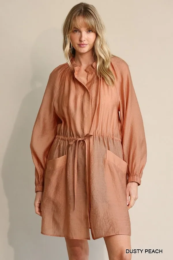 Cinch Waist Lightweight Kimono