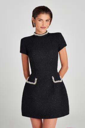 Elegant Round Neck Beaded Classic Short Formal Dress