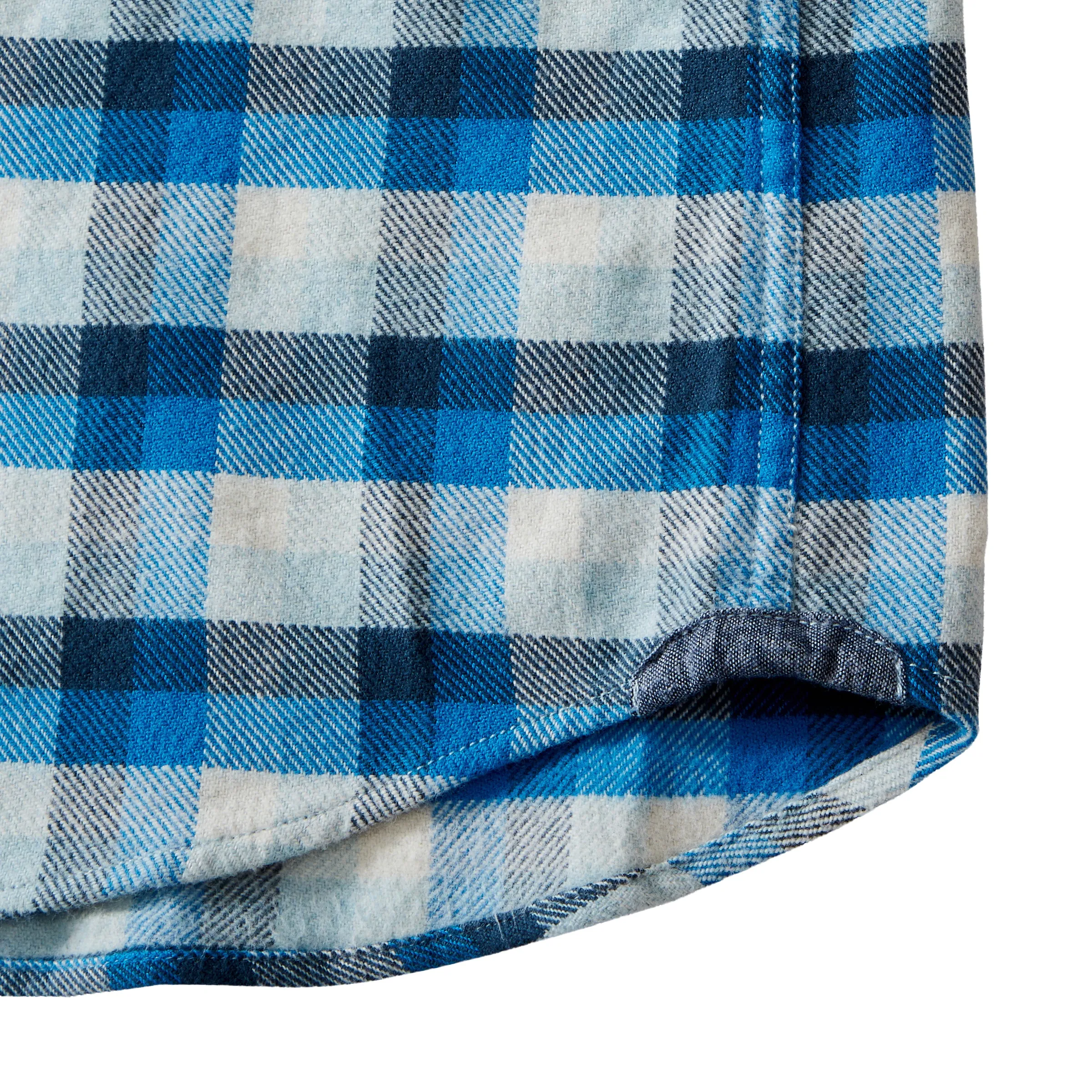 Gingham Heritage Flannel Shirt - Navy Blue Gray (Final Sale)*
