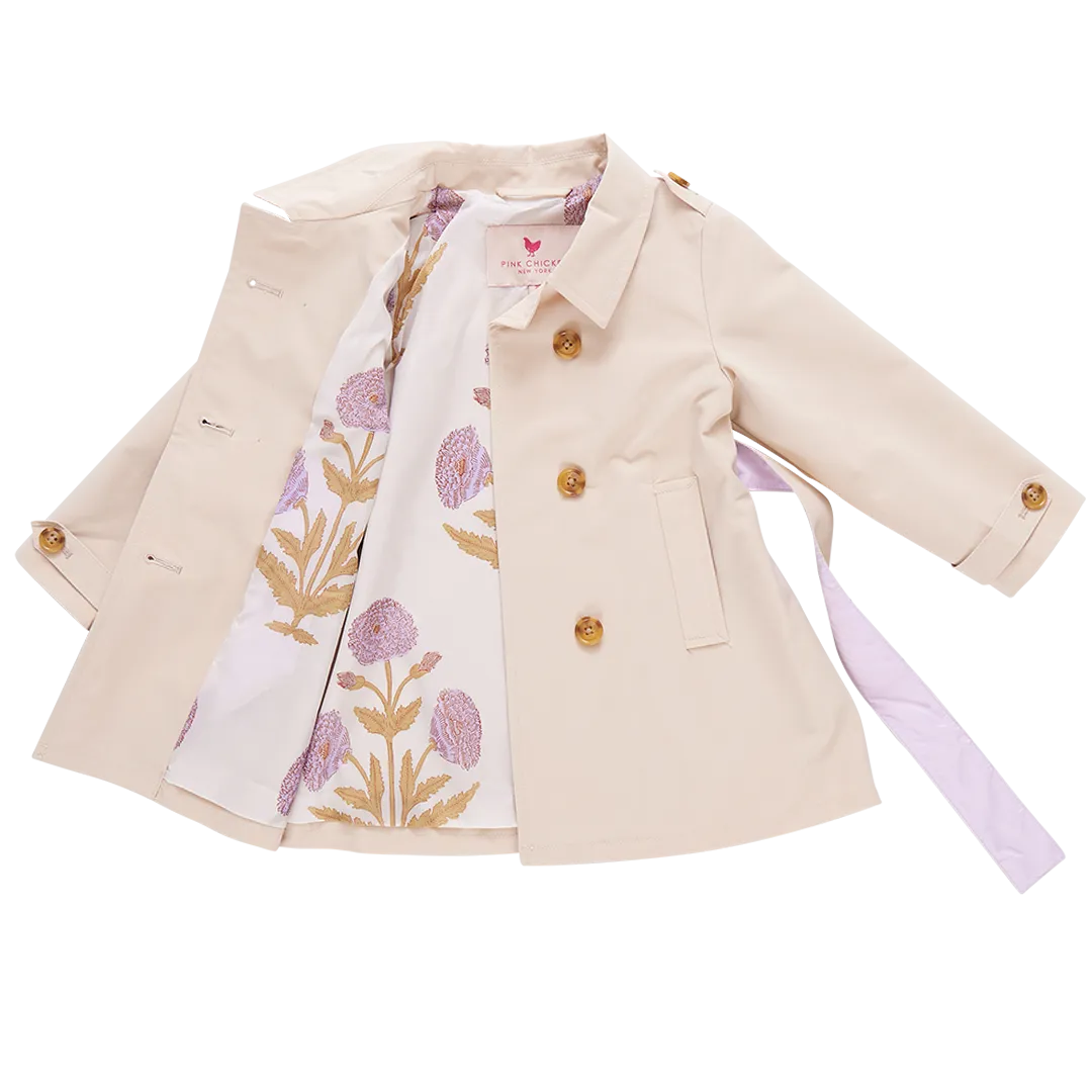 Girls Trudy Trench Coat - Beige