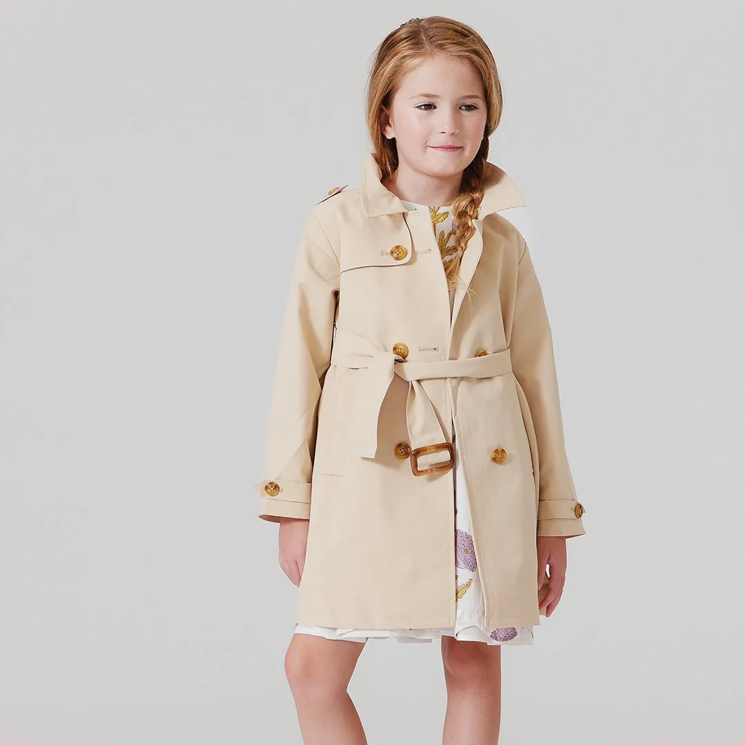 Girls Trudy Trench Coat - Beige