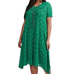 Green lace dress, size 16 - HIRE ONLY