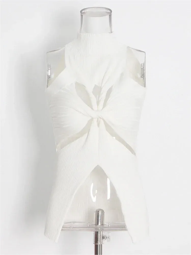 Kasia Cut Out Knit Tank Tops