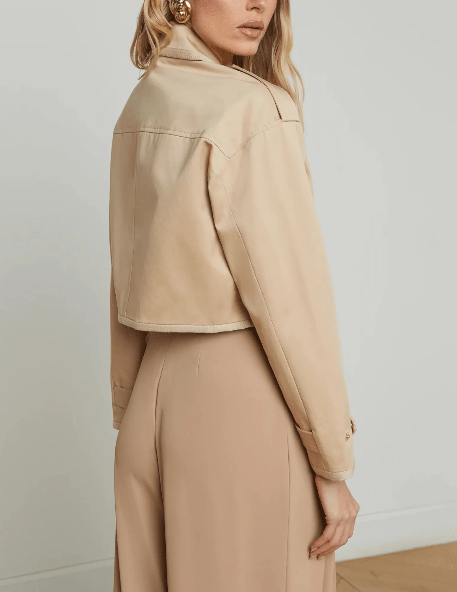 L'Agence Kento Cropped Trench Coat