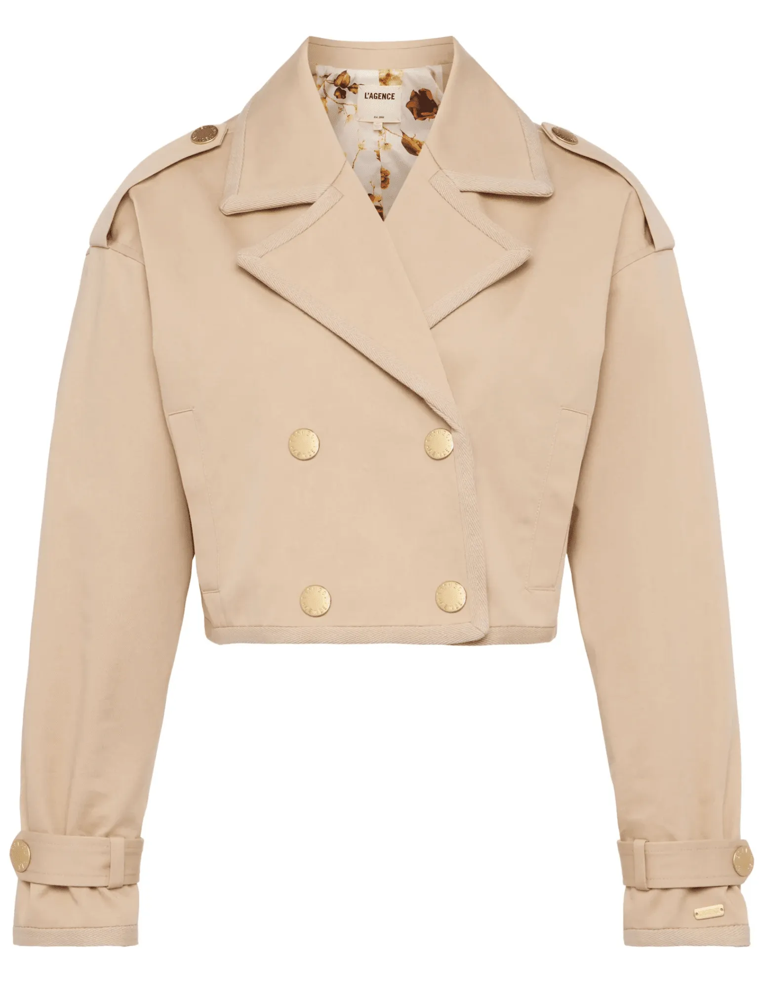 L'Agence Kento Cropped Trench Coat