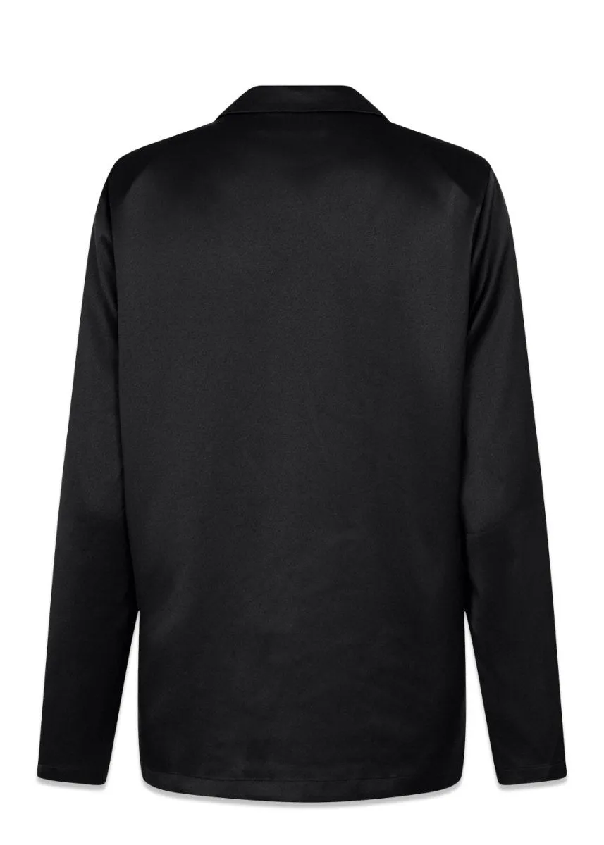 Leelou Solid Blazer - Black