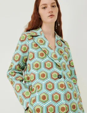 Marella - Pantera Pea Coat - Green Multi