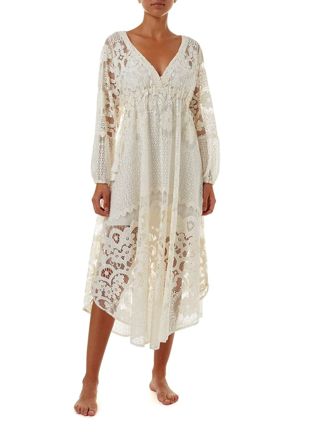 Melissa Cream Midi Dress