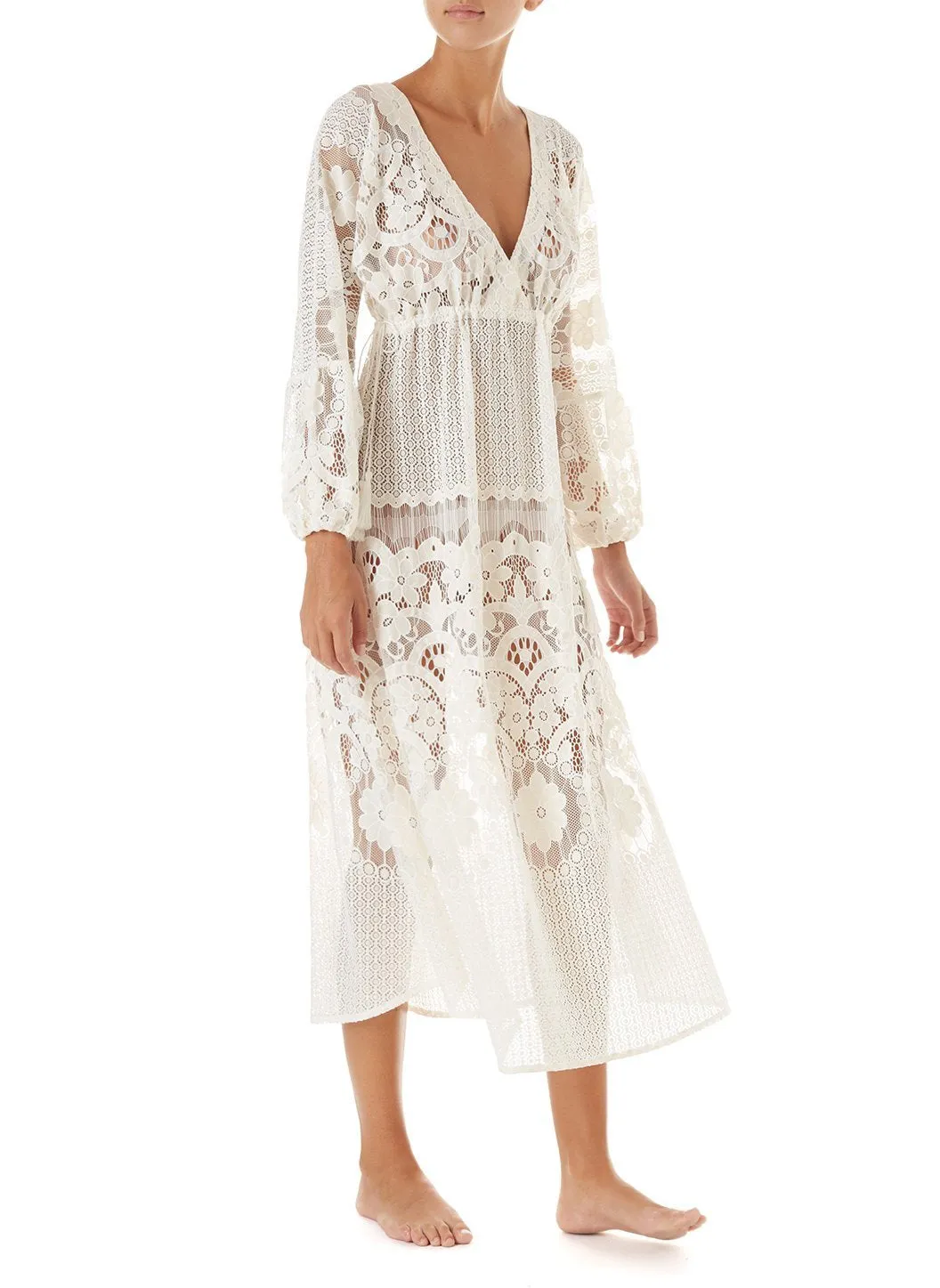 Melissa Cream Midi Dress