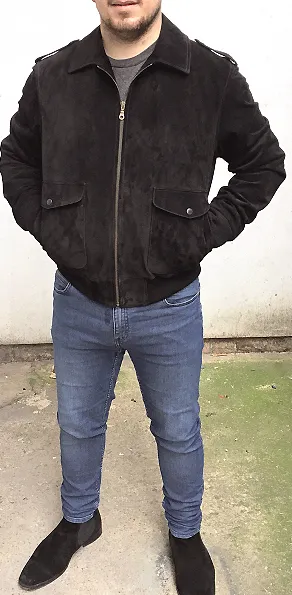 Men's Black Suede Jacket