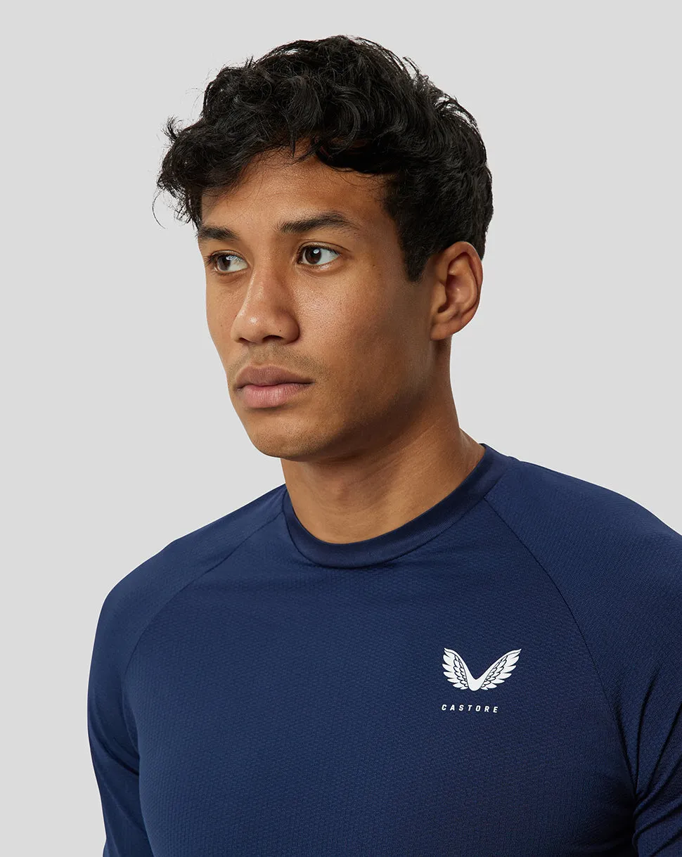 Men's Peacoat Protek Short Sleeve Training T-Shirt - Lightweight Workout Shirt for Men, Gym Essential
