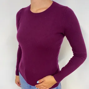 Mulberry Purple Cashmere Crew Neck Jumper