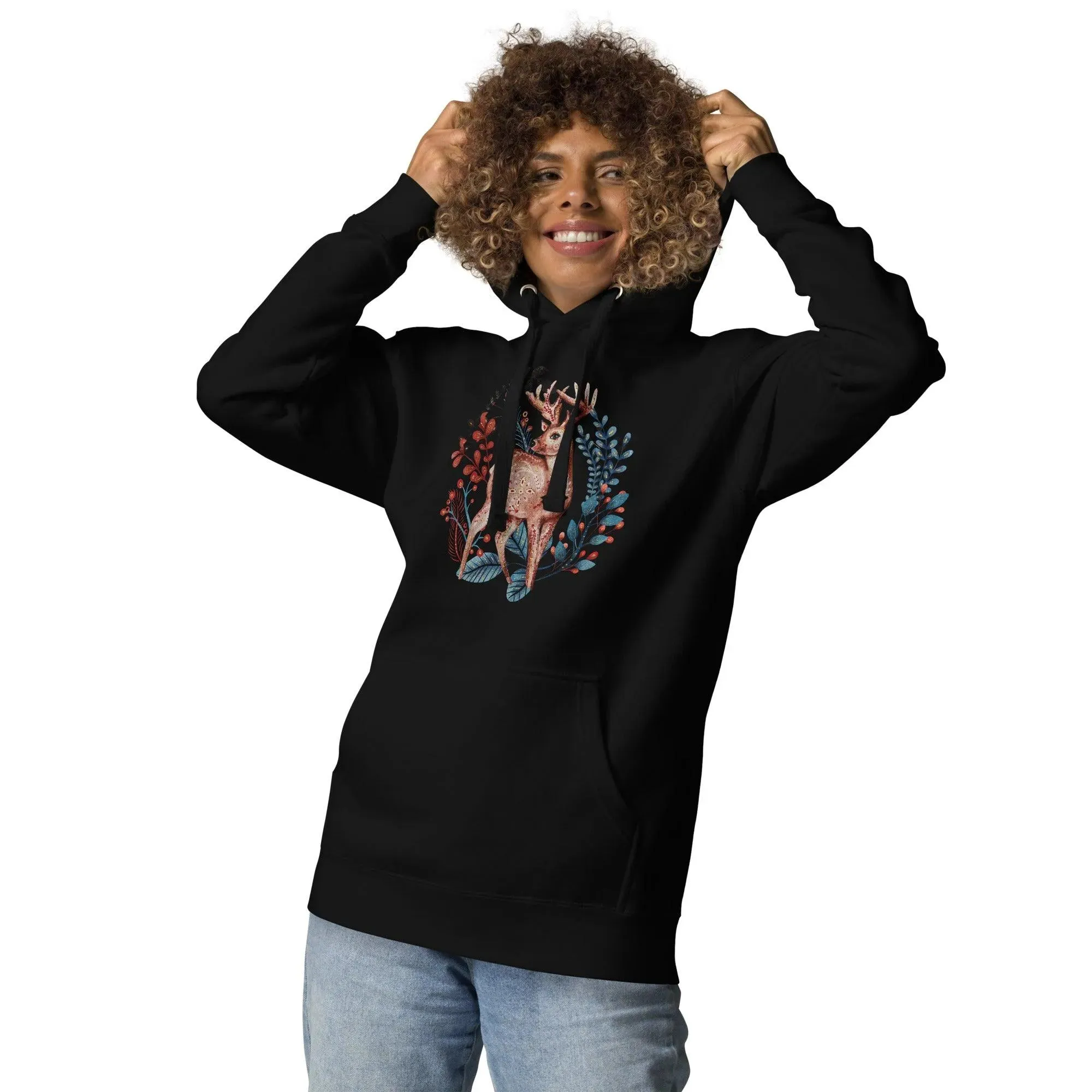 Nordic Winter Hoodie - Deer