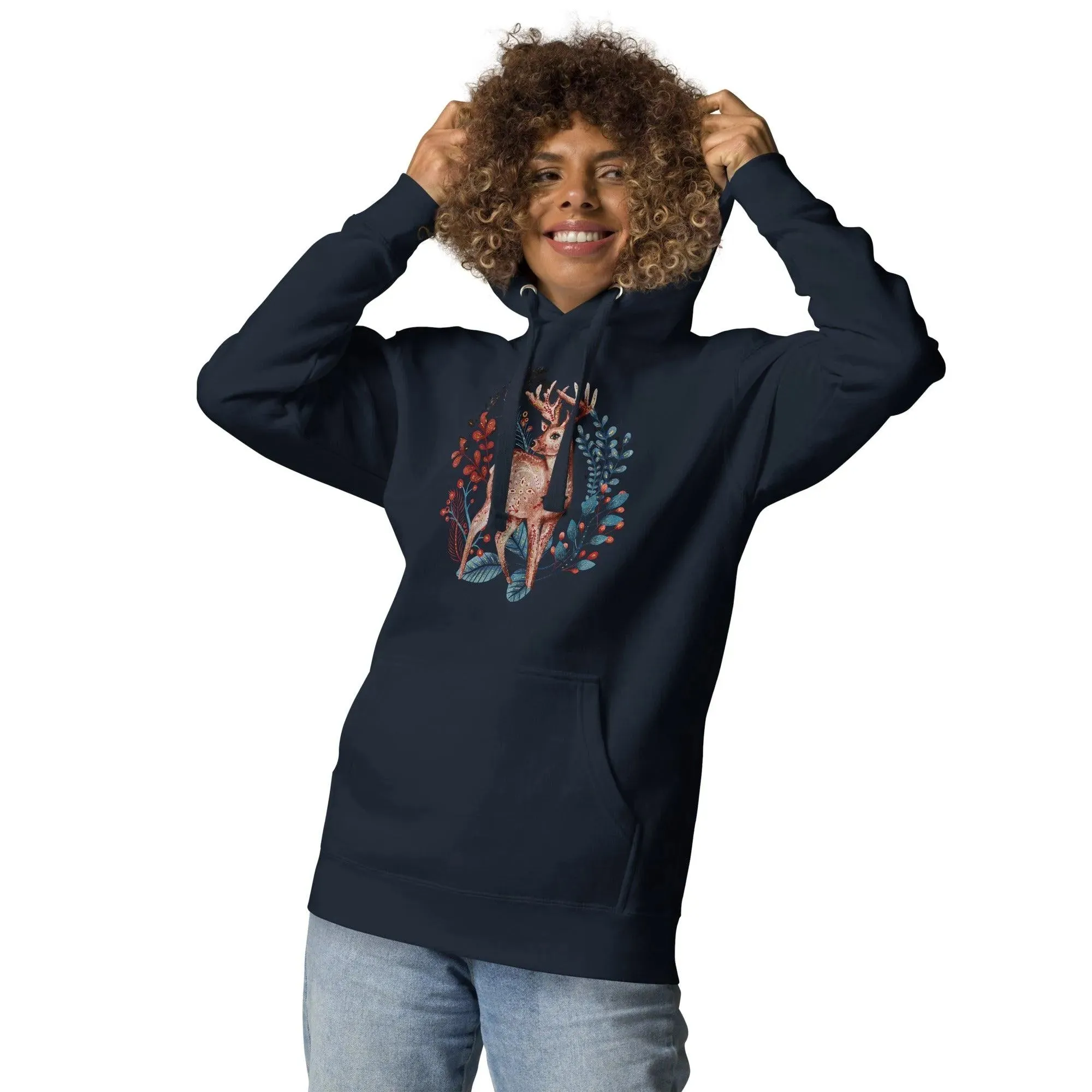 Nordic Winter Hoodie - Deer