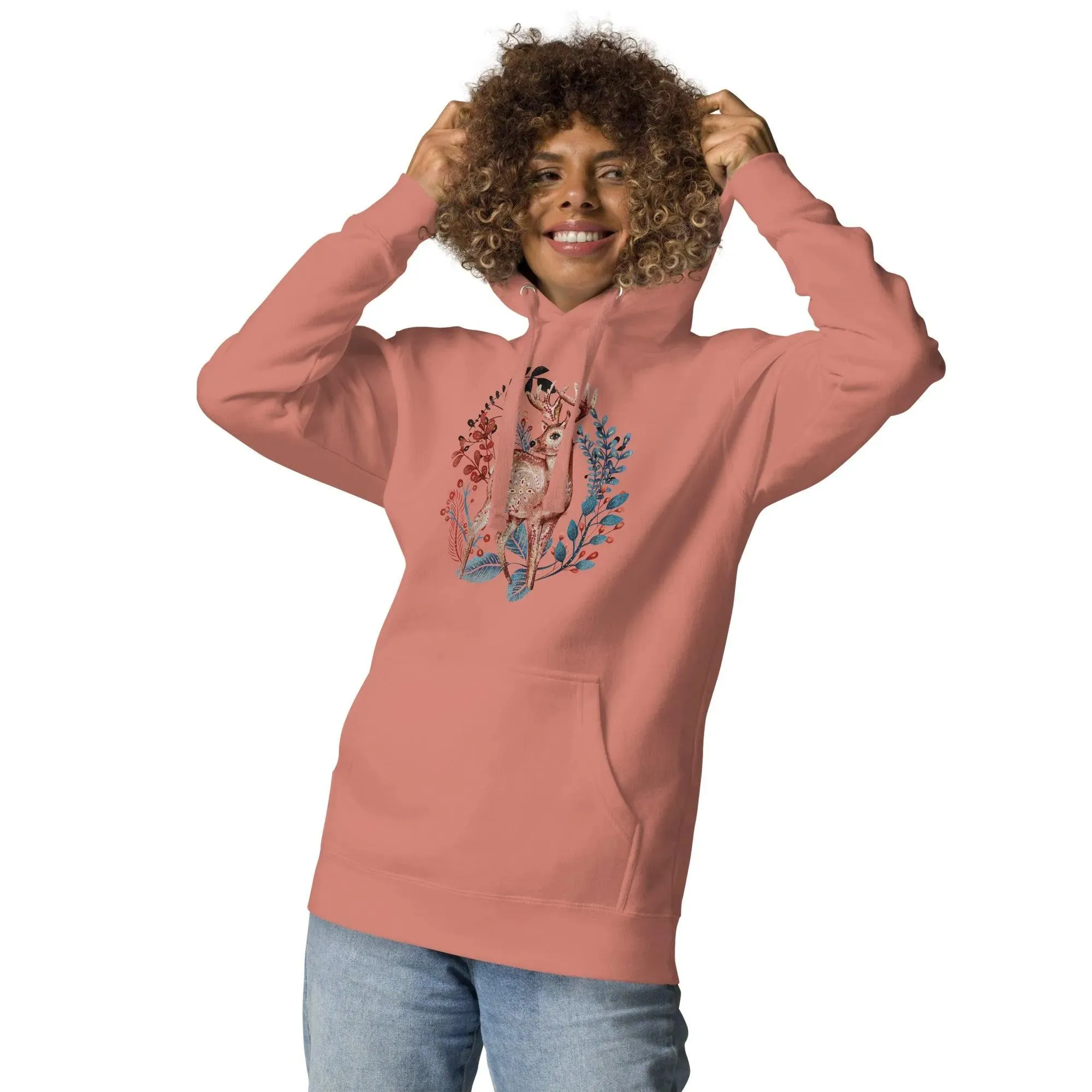 Nordic Winter Hoodie - Deer