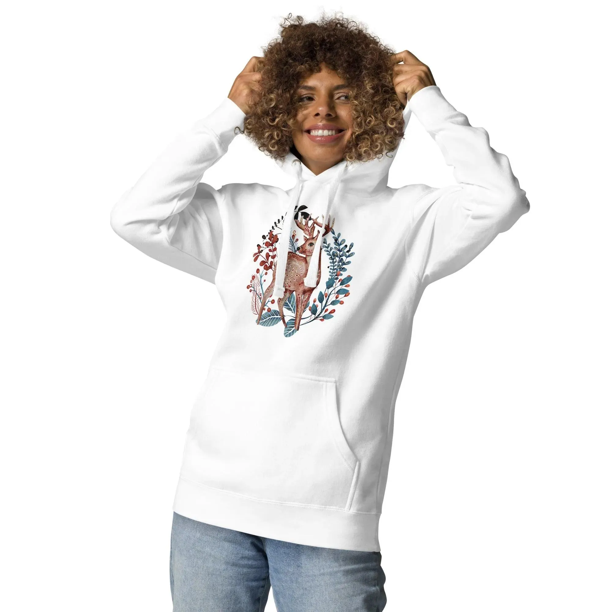 Nordic Winter Hoodie - Deer