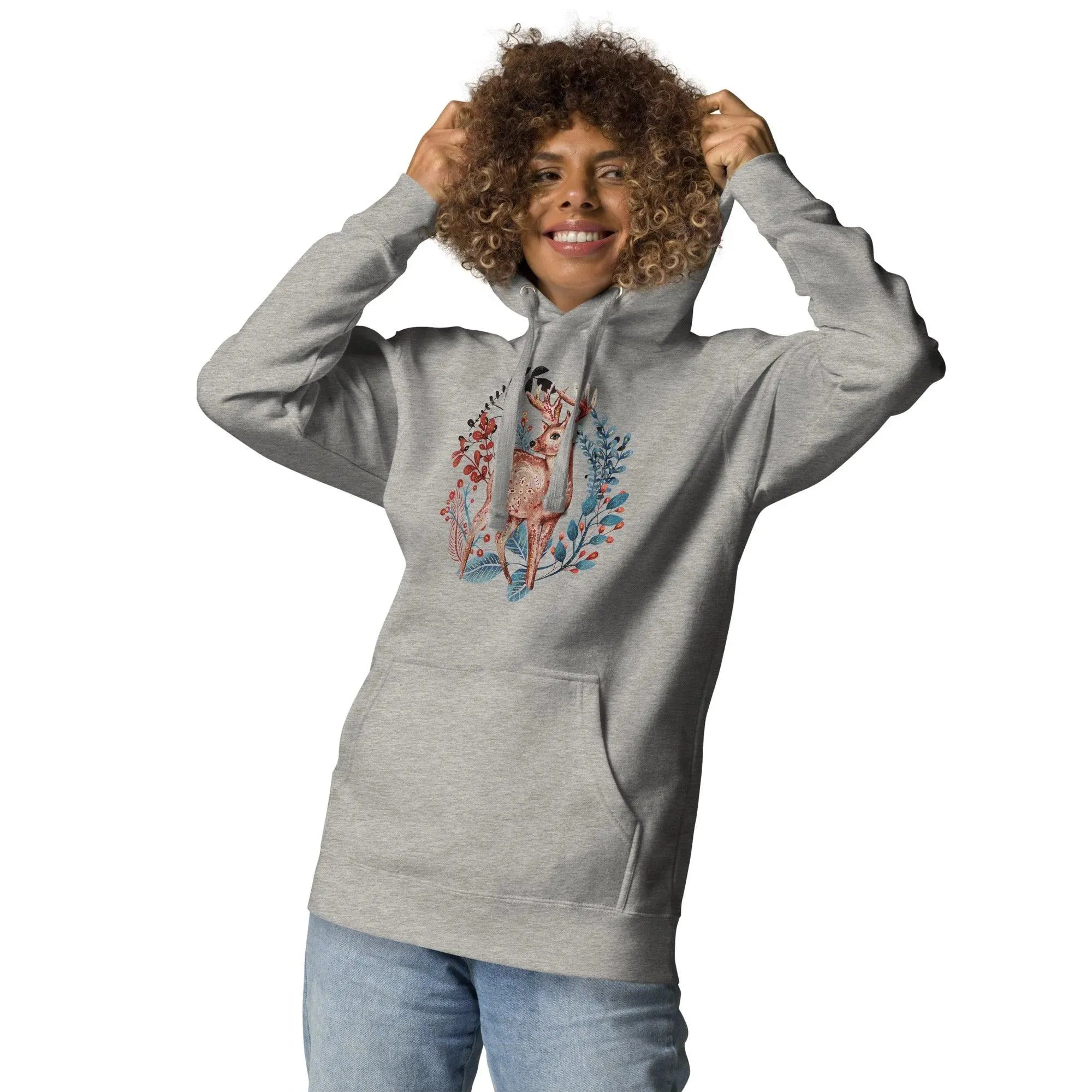 Nordic Winter Hoodie - Deer