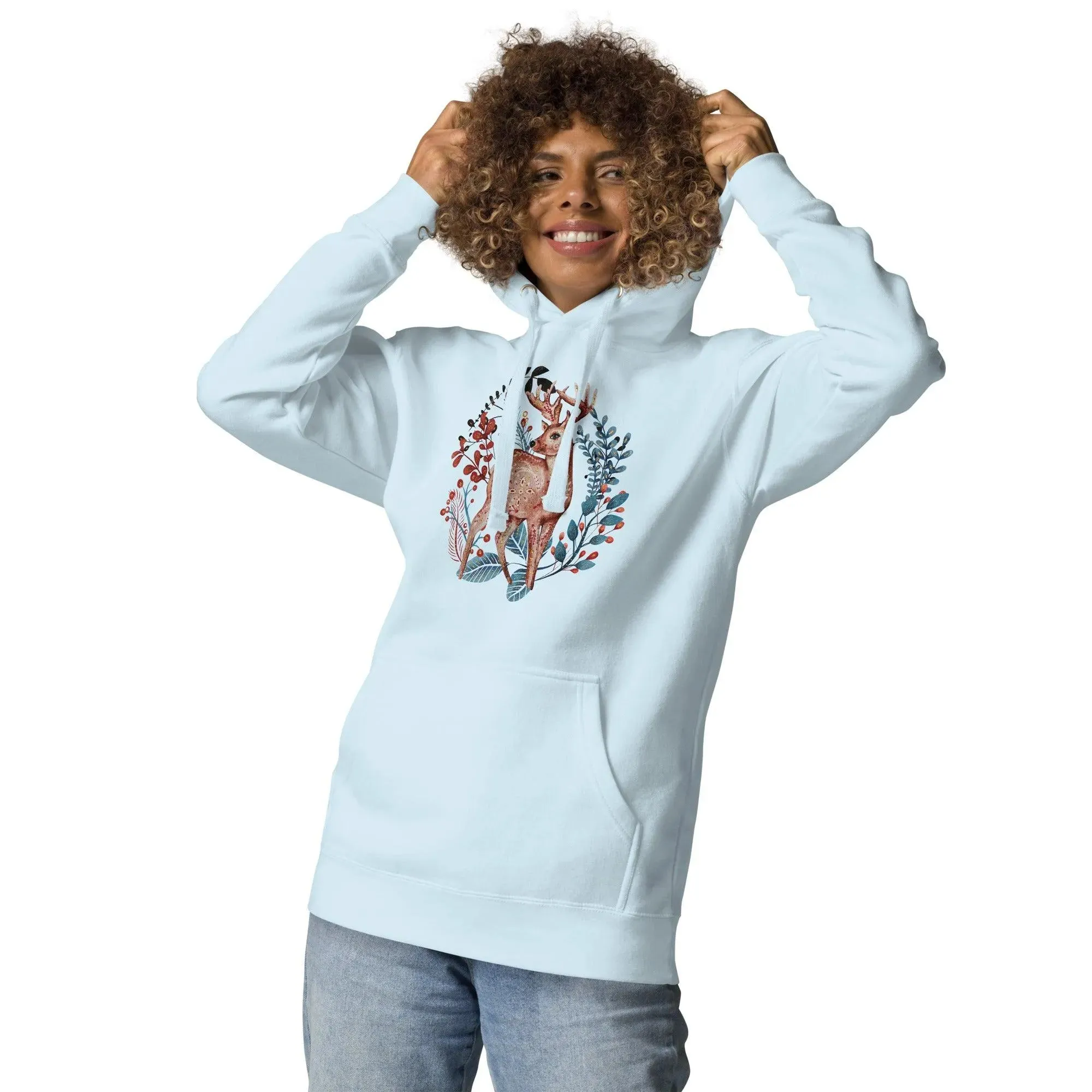 Nordic Winter Hoodie - Deer