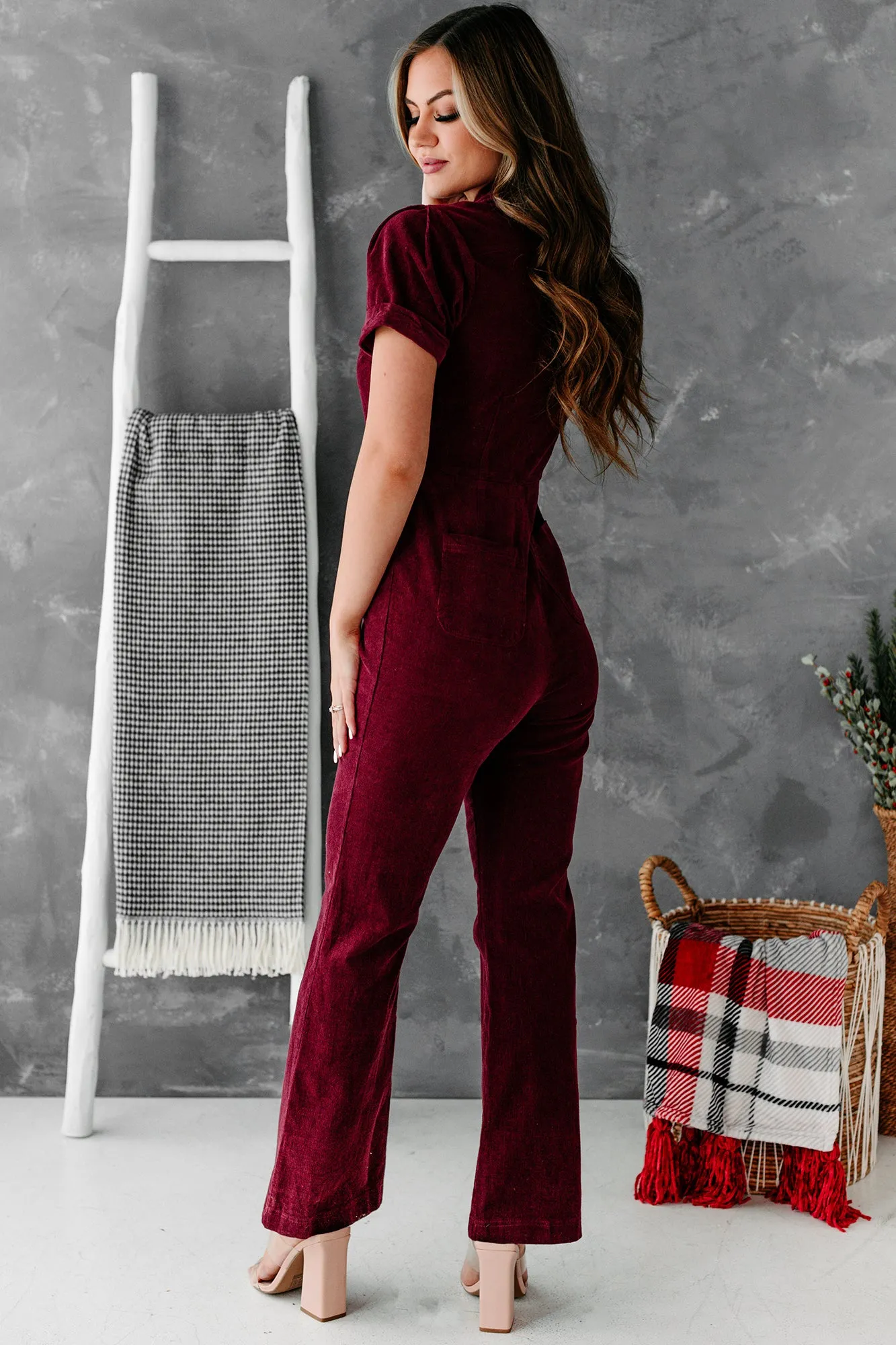 Out Of Sight Corduroy Jumpsuit (Plum)