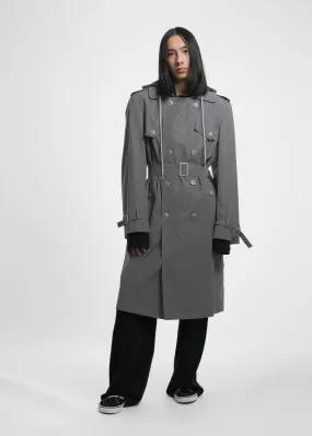 Reflective Hooded Trench Coat
