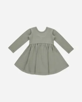 RIBBED LONG SLEEVE DRESS || BASIL