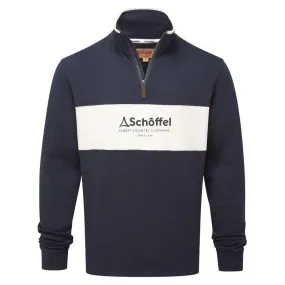 Schoffel Trencrom 1/4 Zip Mens Jumper - Navy/Stone