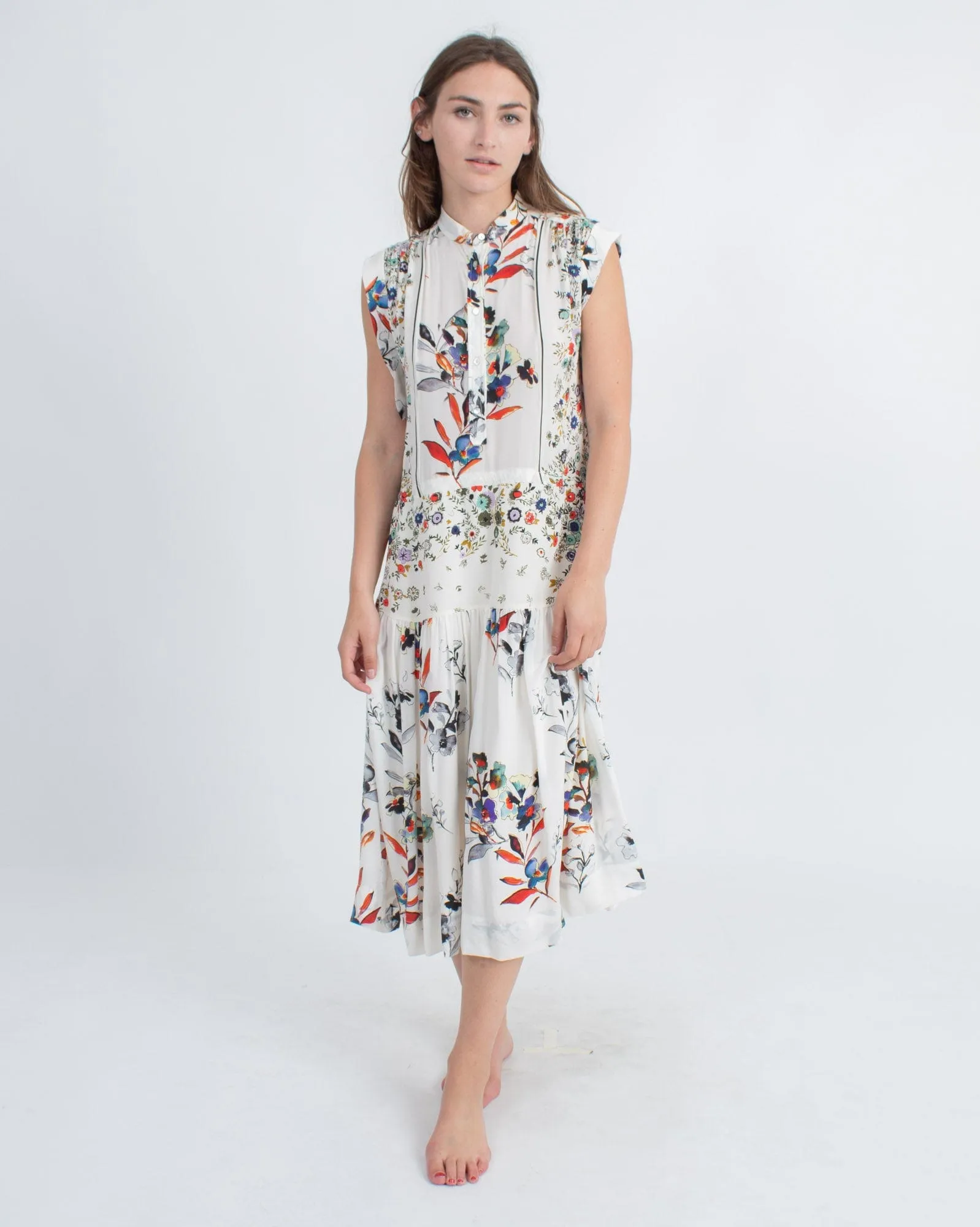 Sleeveless Printed Midi Dress
