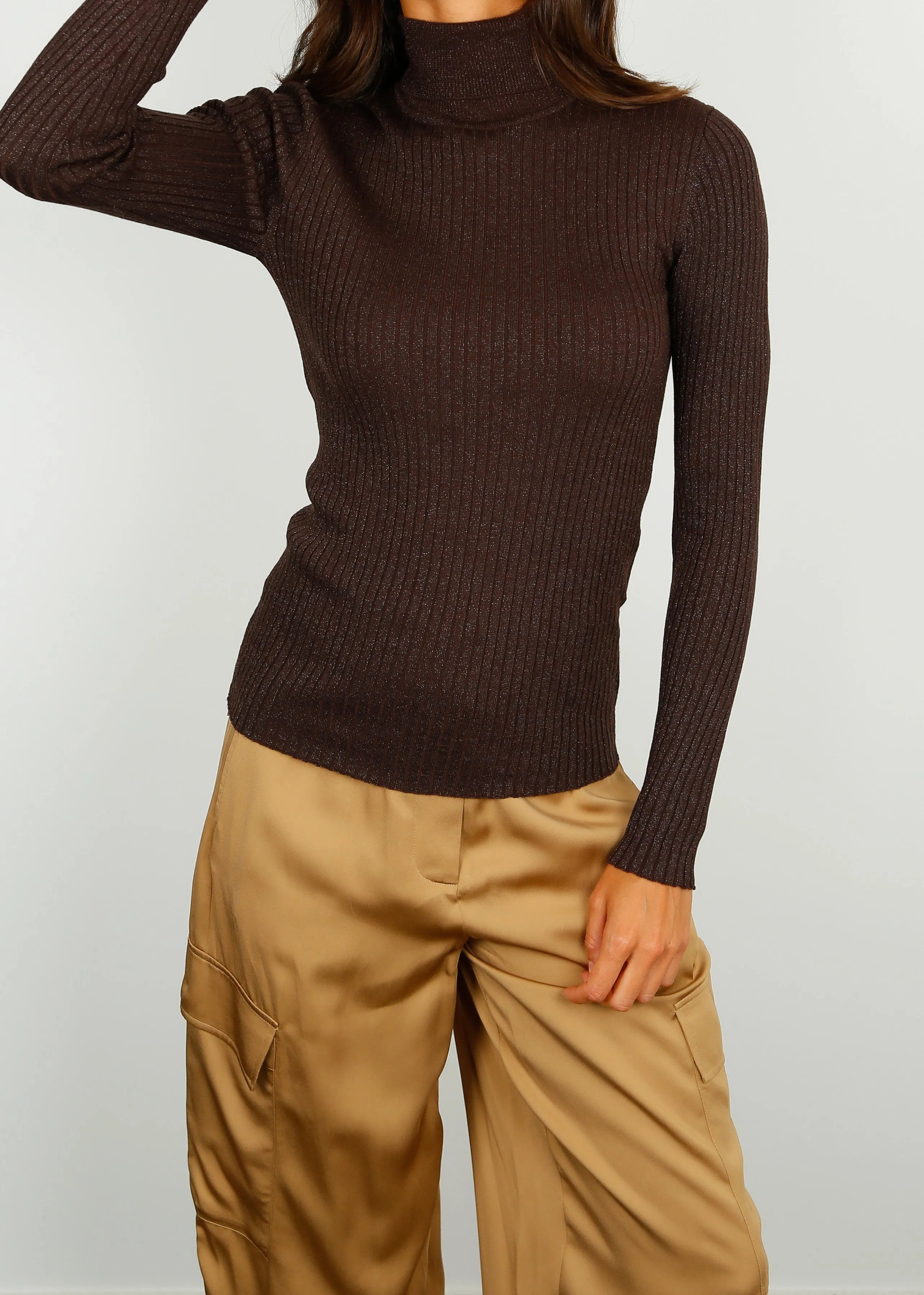 SLF Lydia Lurex Roll neck in Java
