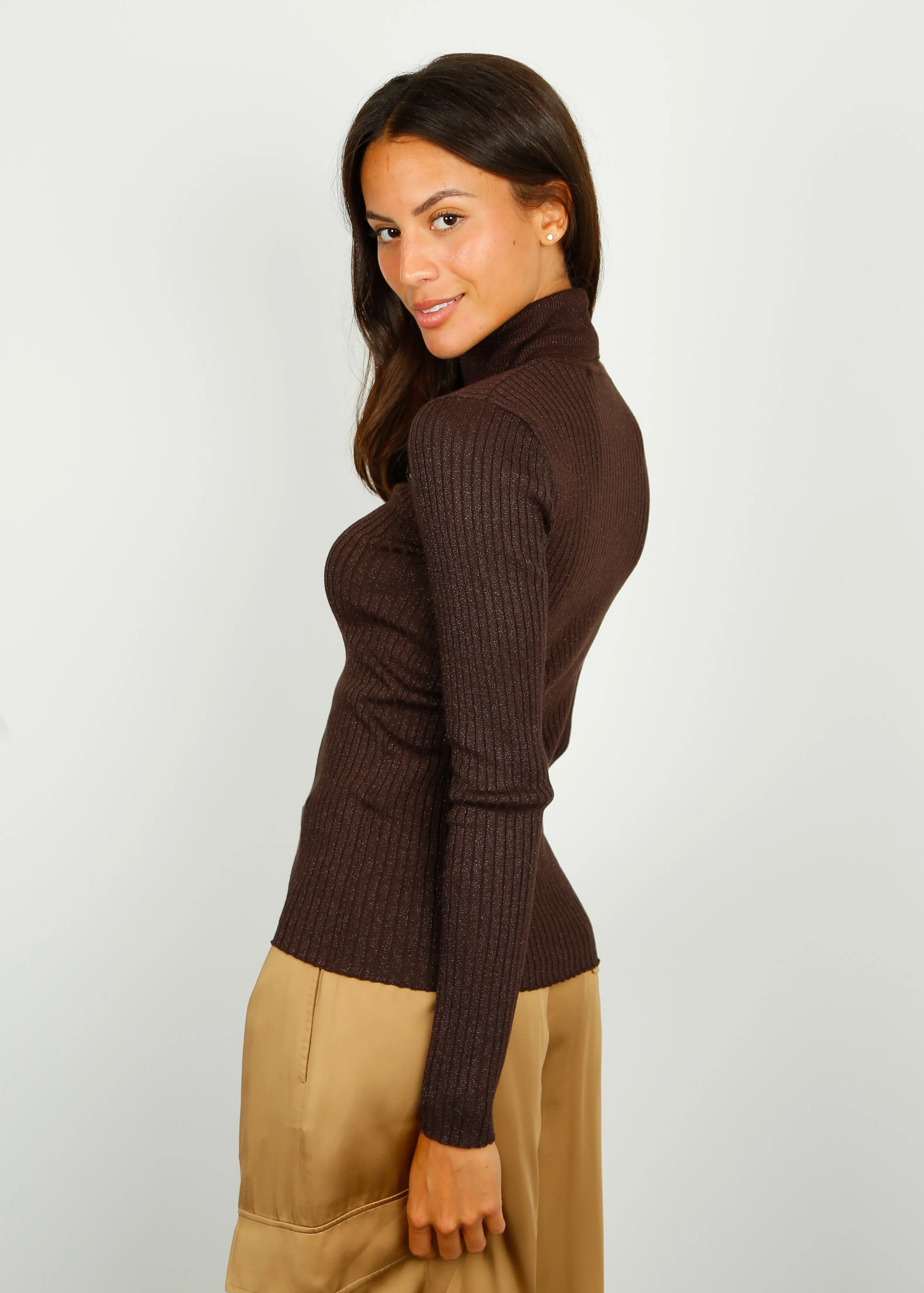 SLF Lydia Lurex Roll neck in Java