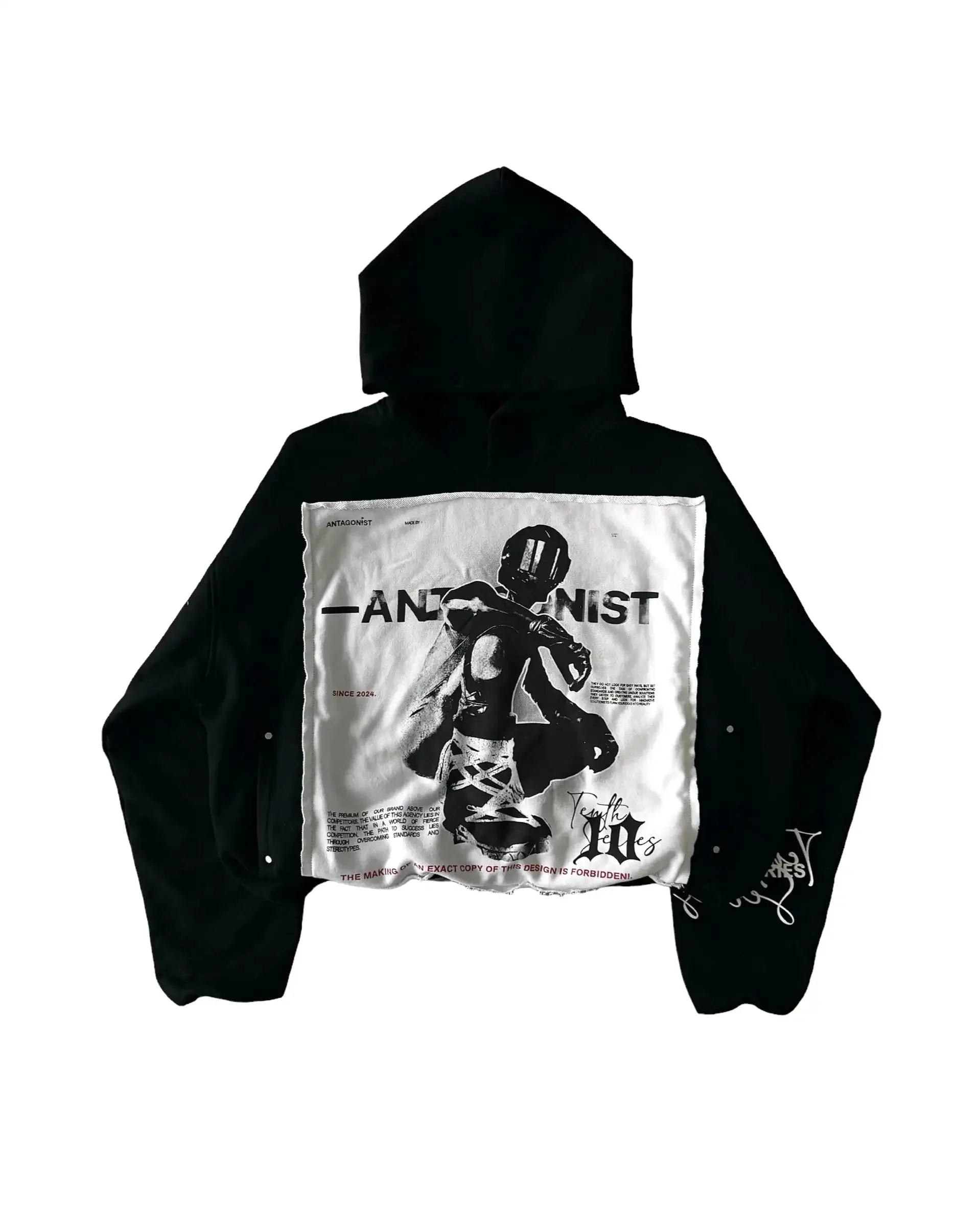 Streetwear Tenthseries Hoodie Y2K Clothes Harajuku Hip Hop Patchwork Oversized Hoodie Sweatshirt Mens New Gothic Pullover Hoodie